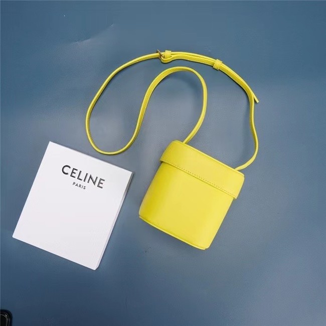 Celine MINI TEEN CLASSIC BAG IN BOX CALFSKIN 199263 yellow 