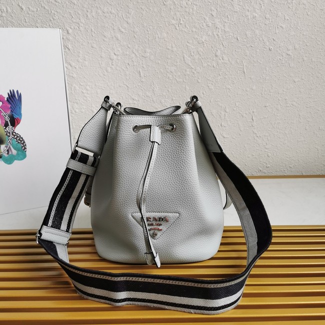 Prada leather Shoulder Bag 1BE060 gray