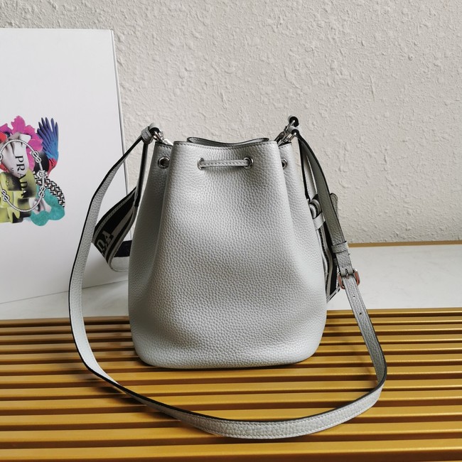 Prada leather Shoulder Bag 1BE060 gray