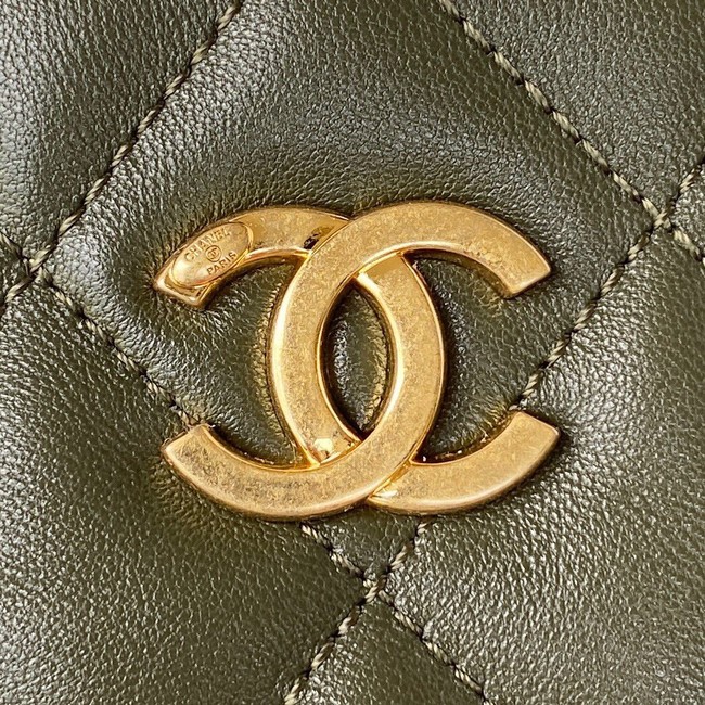 Chanel SMALL BAG Lambskin & Gold-Tone Metal AS3562 GREEN