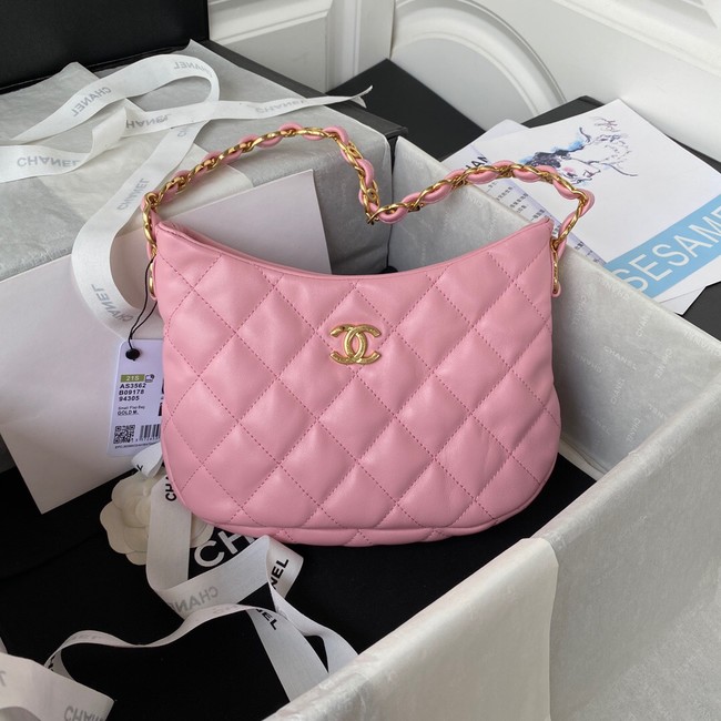 Chanel SMALL BAG Lambskin & Gold-Tone Metal AS3562 PINK