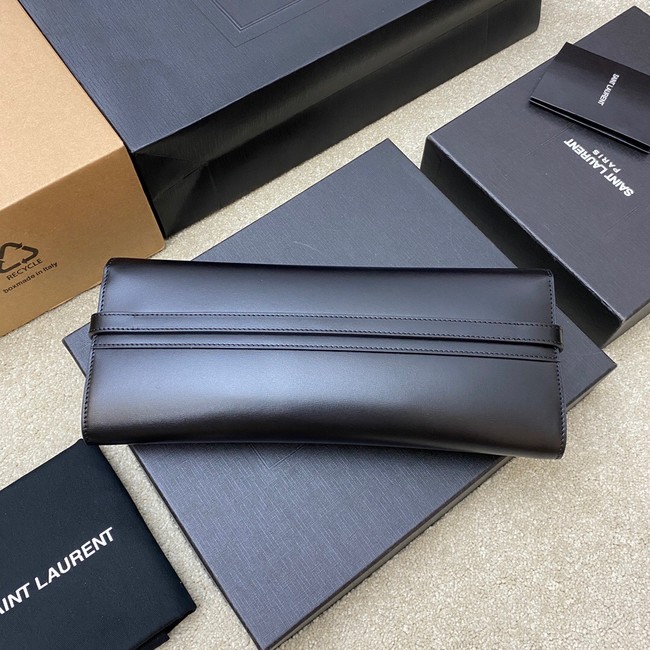 SAINT LAURENT MANHATTAN CLUTCH IN BOX SAINT LAURENT LEATHER 695949 black