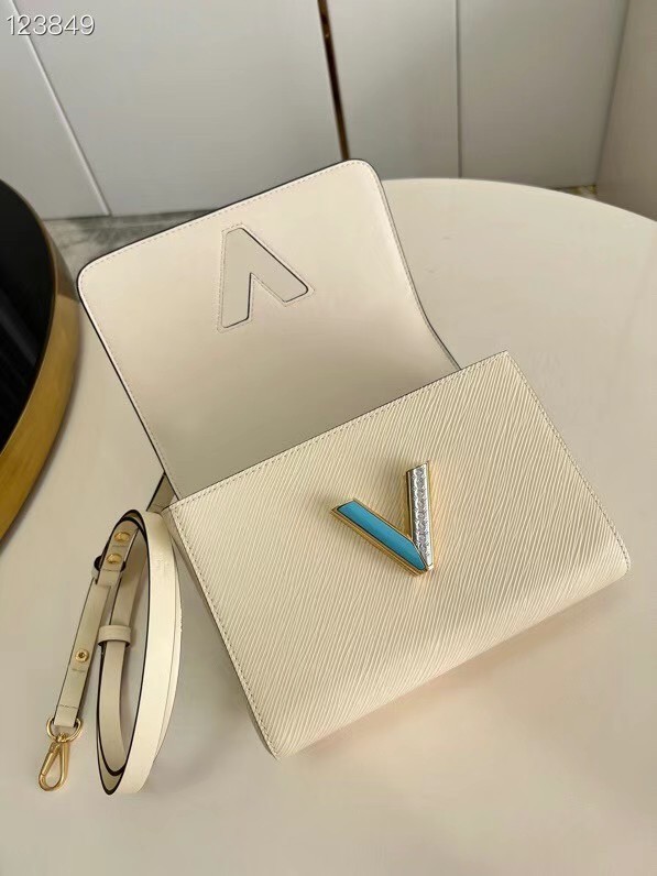 Louis Vuitton TWIST MM M50282 Quartz White