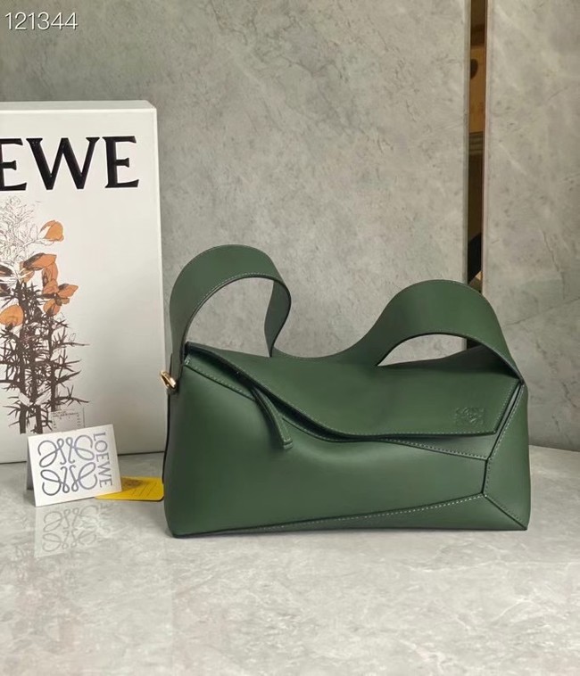 Loewe Original Leather Bag LE10188 blackish green