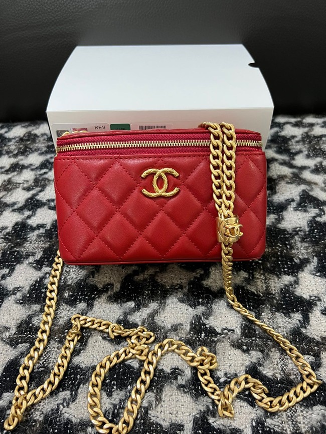 CHANEL VANITY WITH CHAIN 68106 red