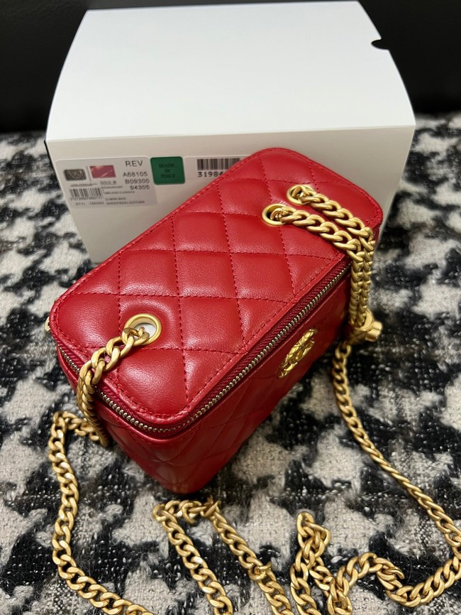 CHANEL VANITY WITH CHAIN 68106 red