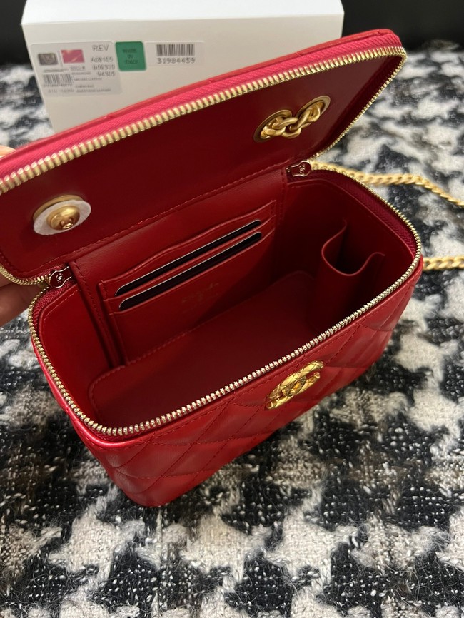 CHANEL VANITY WITH CHAIN 68106 red