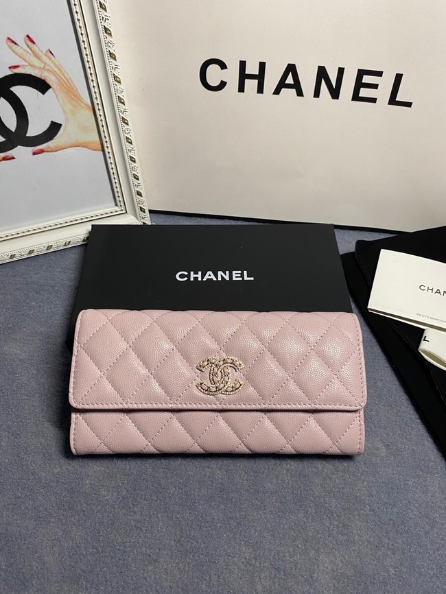 Chanel Calfskin Leather & Gold-Tone Metal AP2740 pink