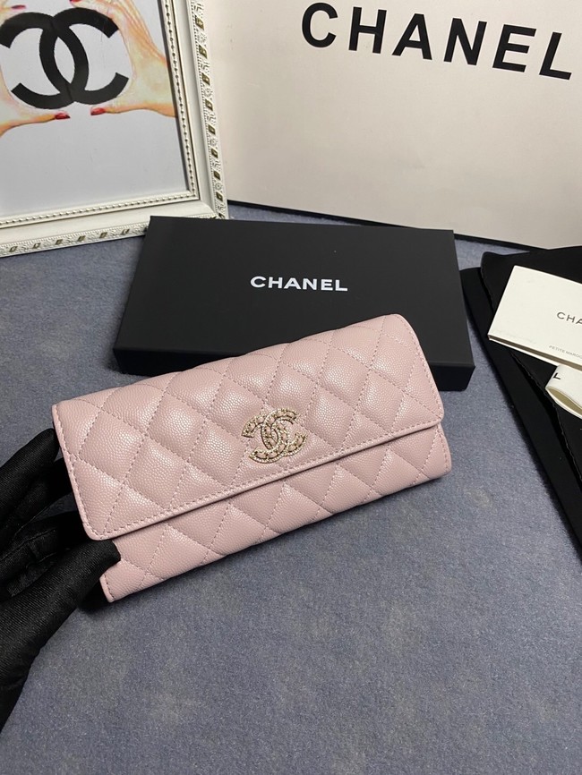 Chanel Calfskin Leather & Gold-Tone Metal AP2740 pink