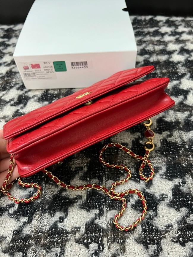 Chanel WALLET ON CHAIN AP3035 red