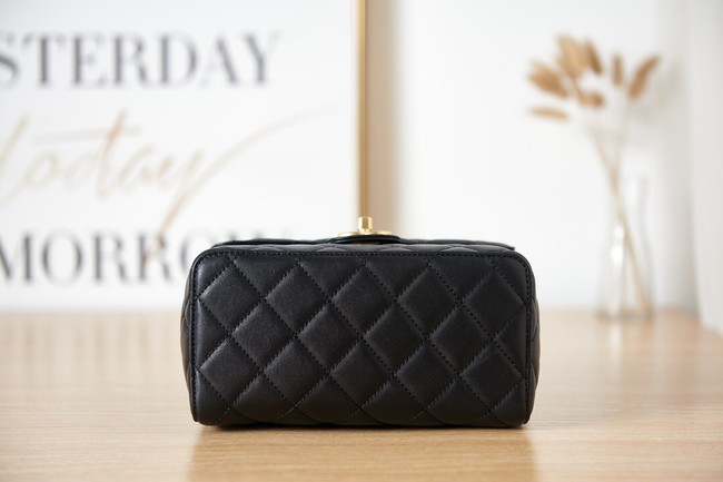 Chanel Lambskin MINI FLAP BAG AS3648 black