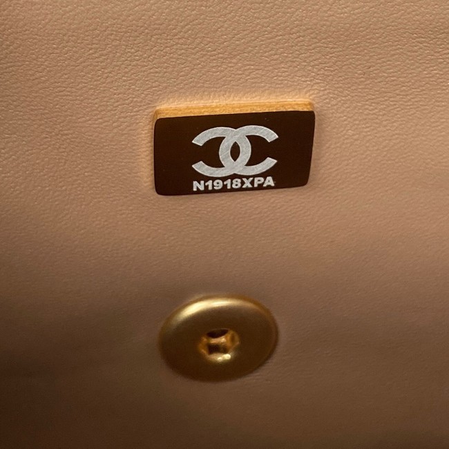 Chanel MINI FLAP BAG WITH TOP HANDLE AS2431 apricot