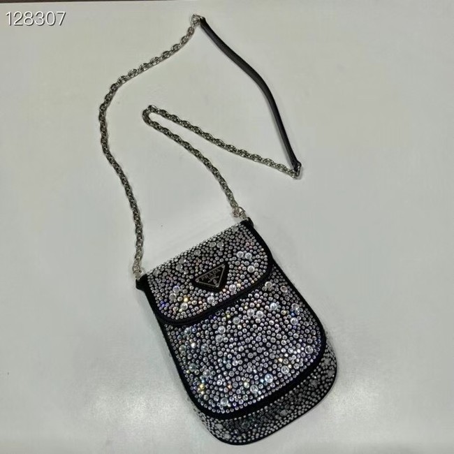 Prada Prada crystal mini-bag 1BH185 black