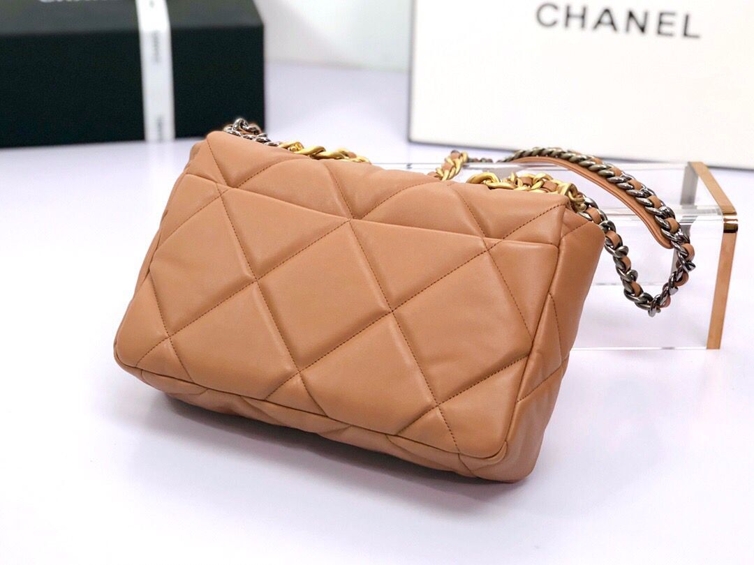 CHANEL 19 HANDBAG AS1160 AS1161 Caramel