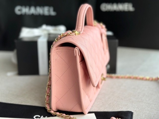 Chanel MINI FLAP BAG WITH TOP HANDLE AS3652 pink