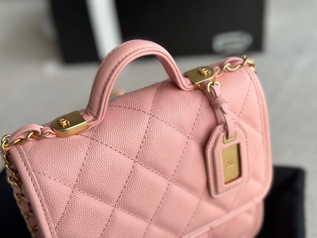 Chanel MINI FLAP BAG WITH TOP HANDLE AS3652 pink