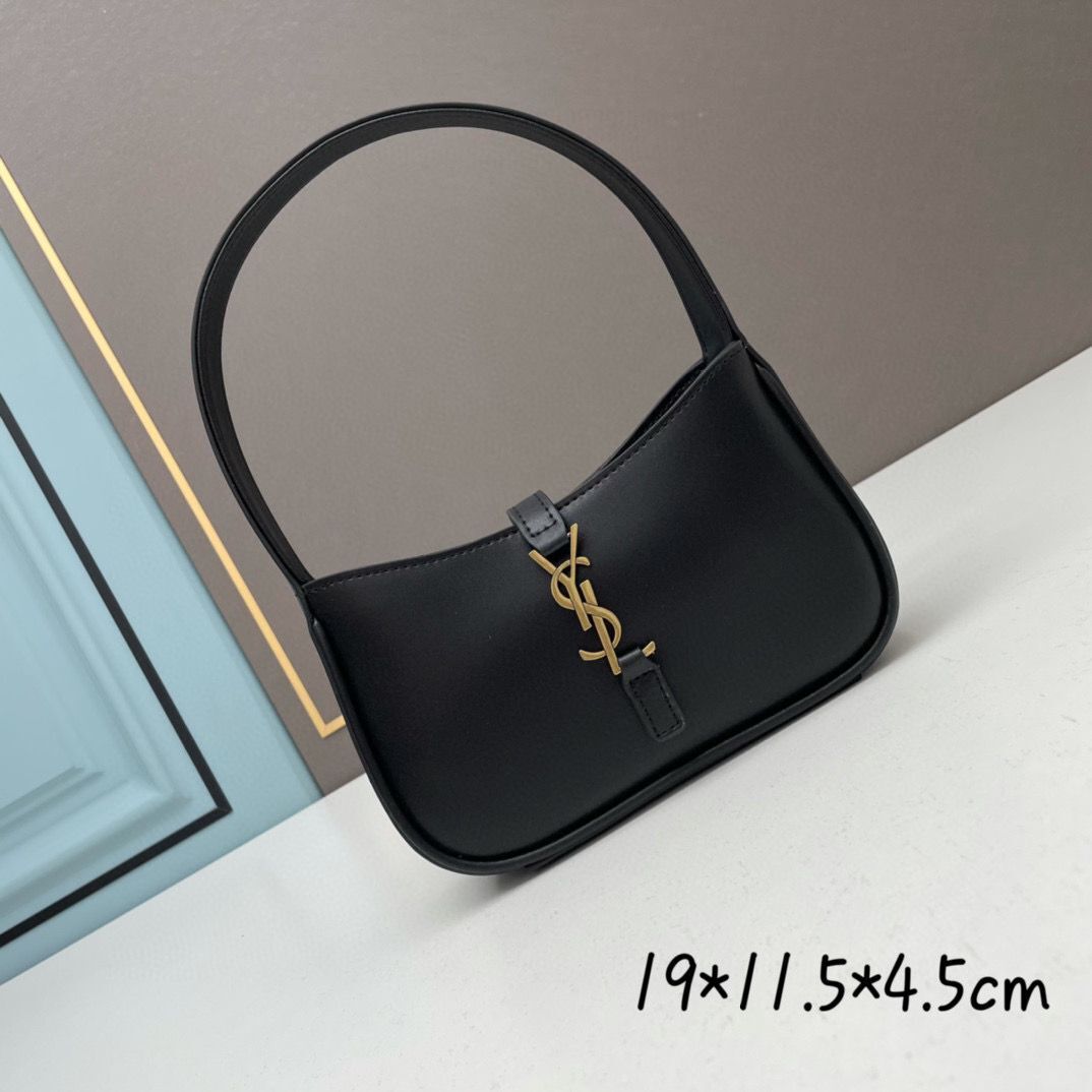 Yves Saint Laurent Original Leather Mini Shoulder Bag LE5A7 Black