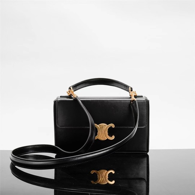 Celine SMALL CUIR TRIOMPHE IN SMOOTH CALFSKIN 199992 BLACK