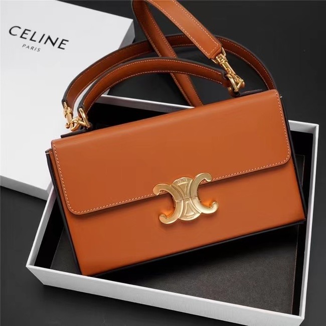 Celine SMALL CUIR TRIOMPHE IN SMOOTH CALFSKIN 199992 TAN