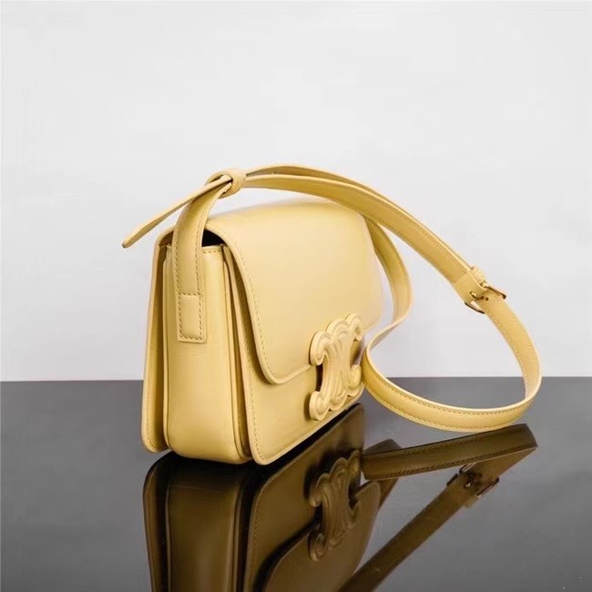 Celine TEEN CLASSIC BAG IN BOX CALFSKIN 199233 light yellow