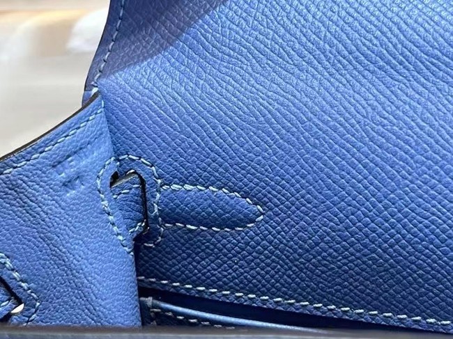 Hermes Kelly 20cm Shoulder Bags Epsom KL2750 blue&gold