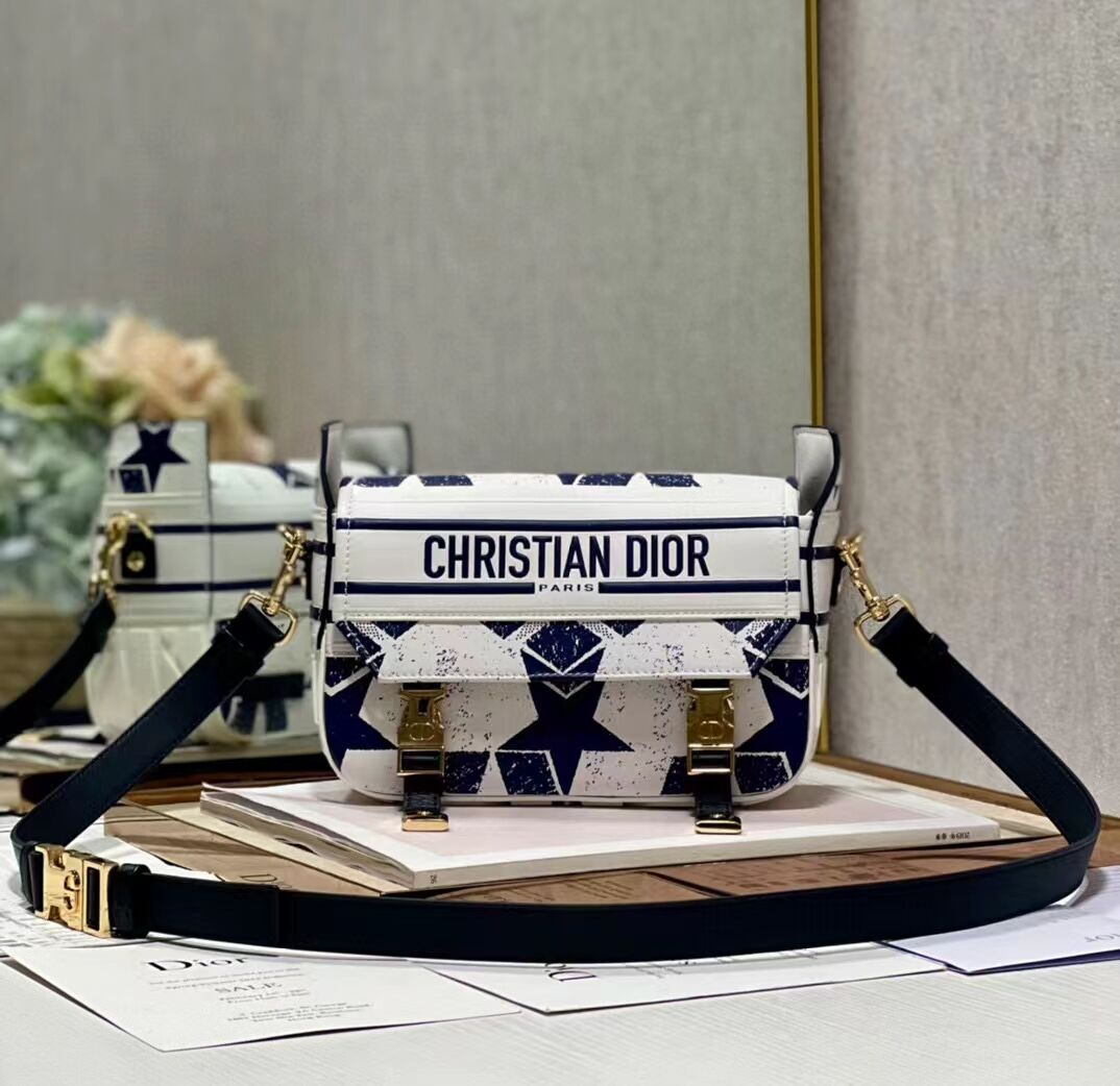 DIOR SMALL DIORCAMP BAG M1243ODD WHITE