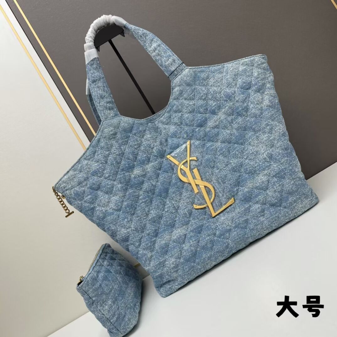 SAINT LAURENT SHOPPING Denim bag Y205320 light blue