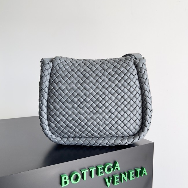 Bottega Veneta Small padded intreccio leather shoulder bag 709418 Thunder