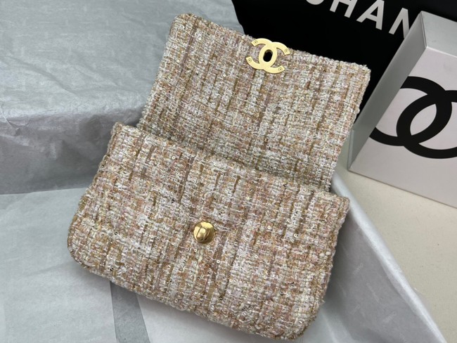 CHANEL 19 HANDBAG AS1160&AS1161 light pink