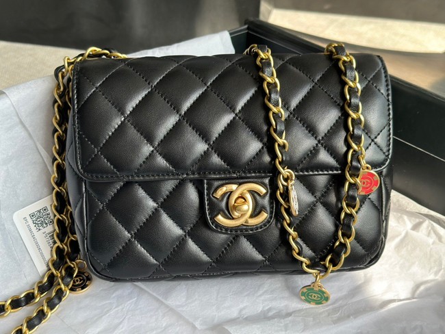 CHANEL MINI FLAP BAG AS3737 black