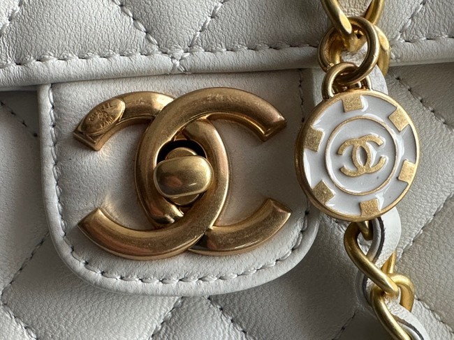 CHANEL MINI FLAP BAG AS3737 white