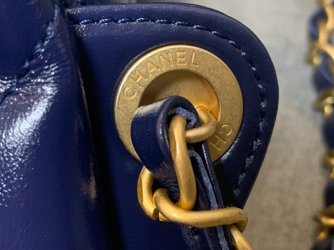 LARGE BACK PACK CHANEL 22 AS3313 DARK BLUE&GOLD