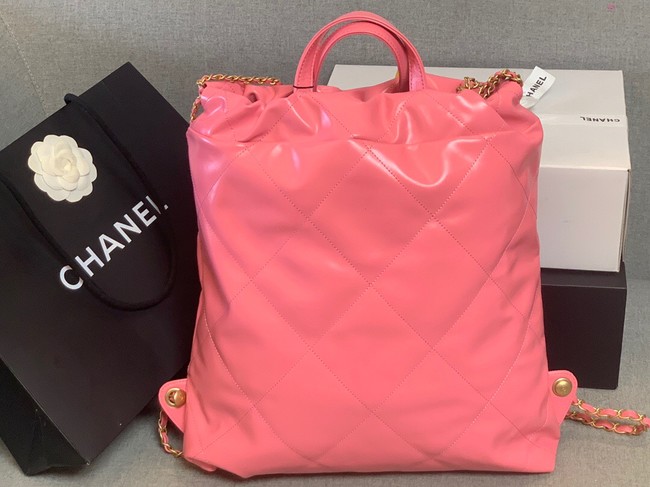 LARGE BACK PACK CHANEL 22 AS3313 PINK&GOLD