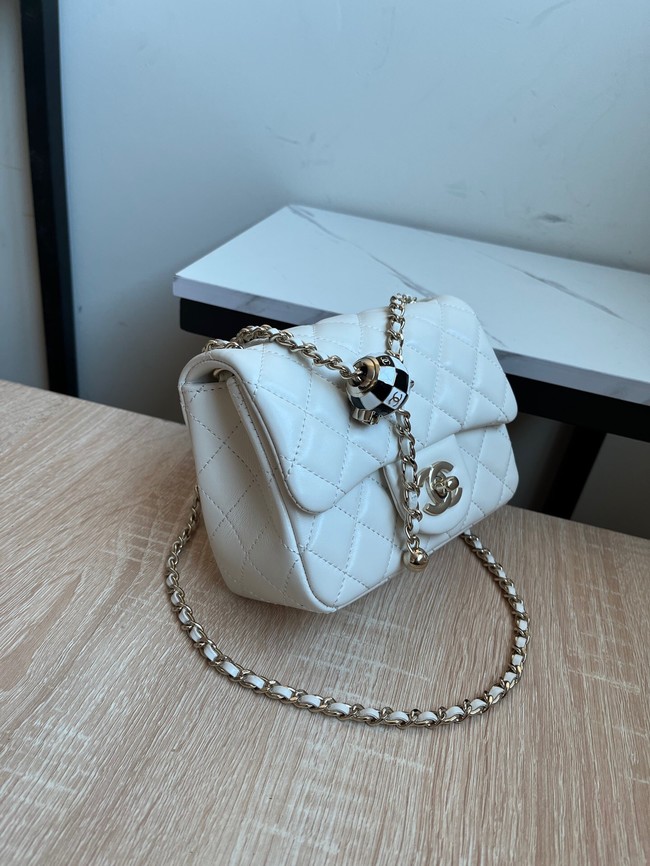 CHANEL MINI FLAP BAG AS1786 white