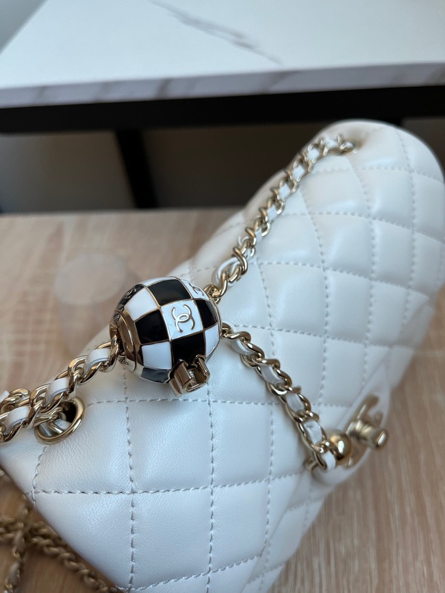 CHANEL MINI FLAP BAG AS1787 white