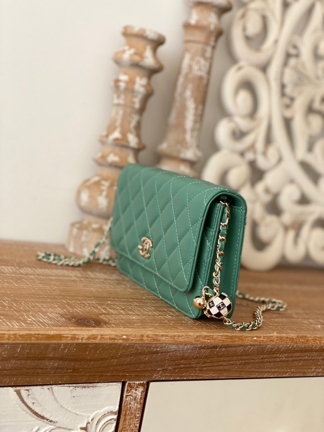 CHANEL WALLET ON CHAIN AP1450 GREEN