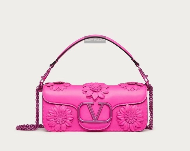 VALENTINO FLORAL TRIM LOCO BAG WB0K30P ROSE