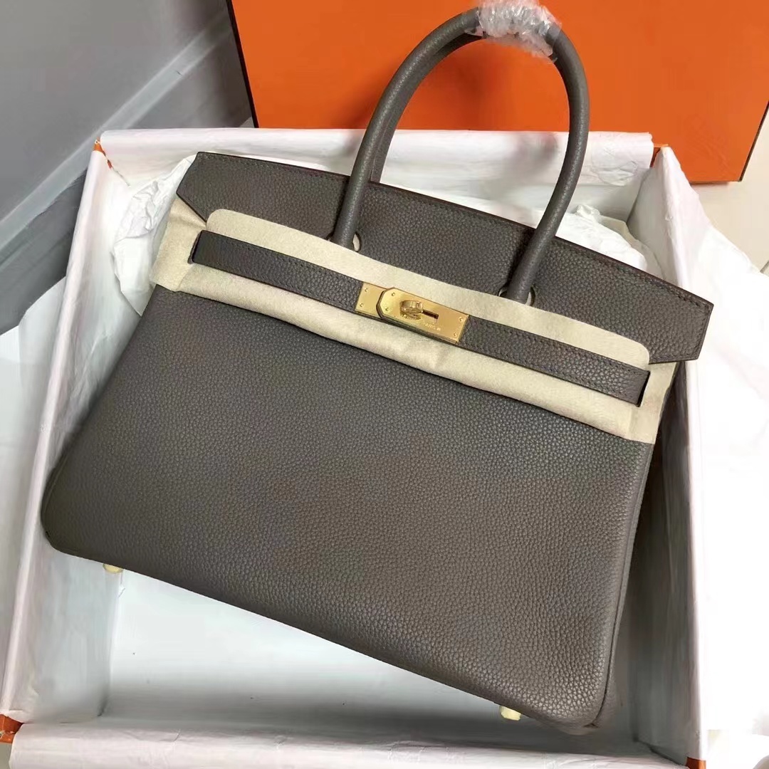 Hermes Original Togo Leather HB30O dark gray