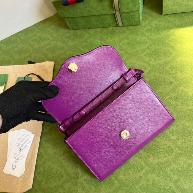 Gucci Horsebit 1955 mini bag 724713 Purple