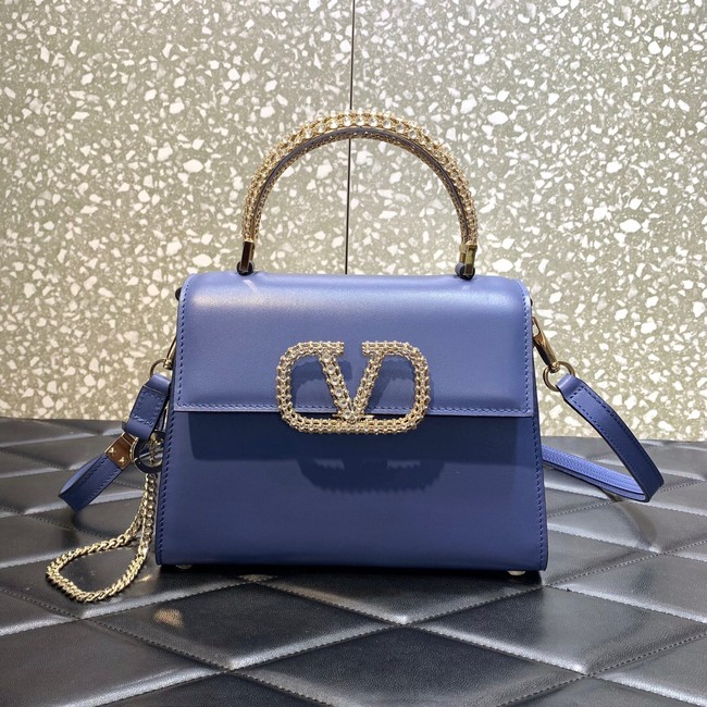 VALENTINO VSLING SMALL LOCO imitation crystal shoulder bag WB0F53NQ blue