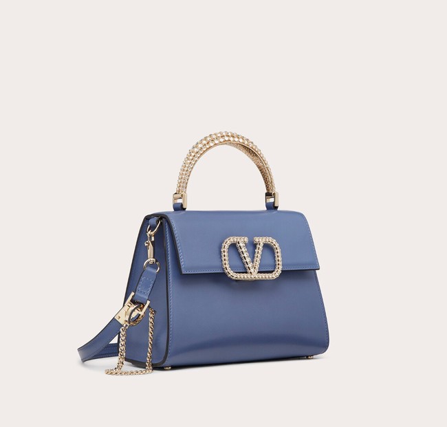 VALENTINO VSLING SMALL LOCO imitation crystal shoulder bag WB0F53NQ blue