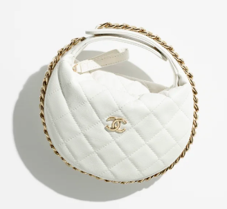 Chanel POUCH Lambskin & Gold-Tone Metal AP3095 White