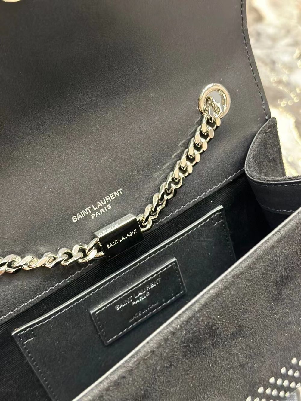 SAINT LAUREN KATE SMALL CHAIN BAG Y769330 BLACK