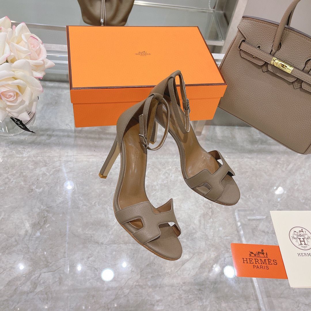 Hermes SANDAL Shoes HMS72301 Elephant Gray