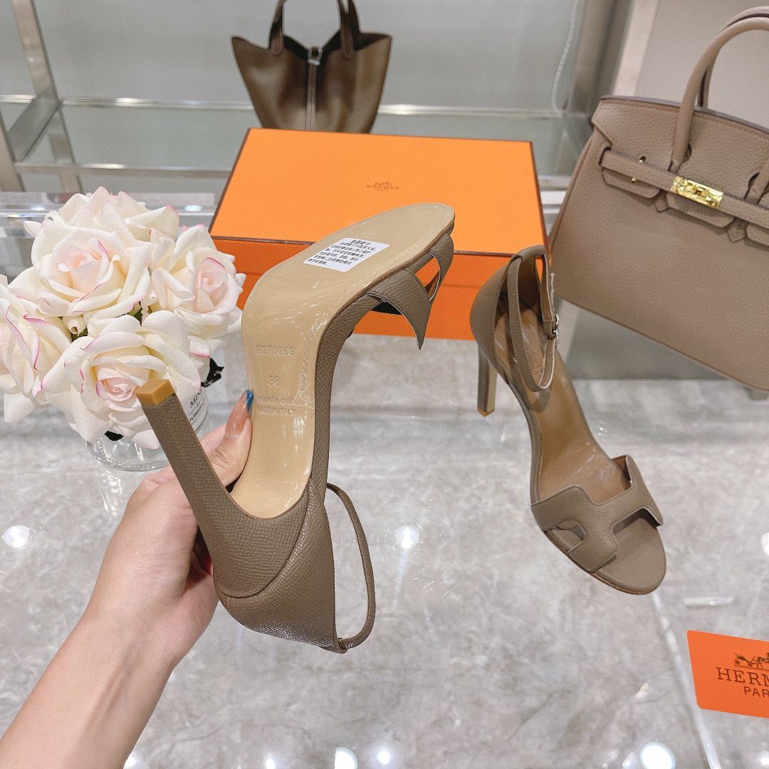 Hermes SANDAL Shoes HMS72301 Elephant Gray