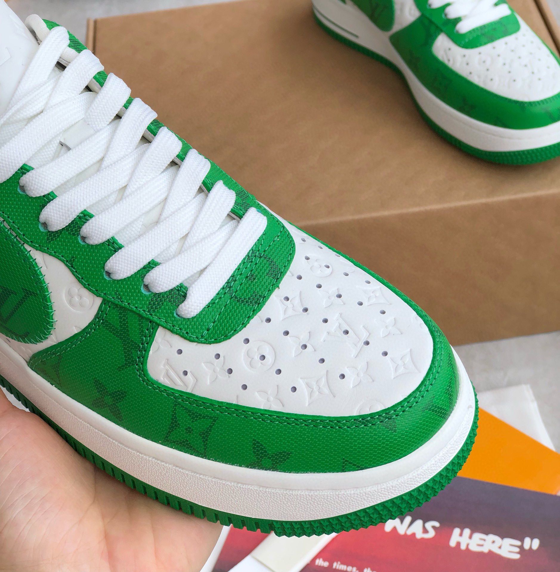 Louis Vuitton & Nike Air Force1low sneaker 63210 Green