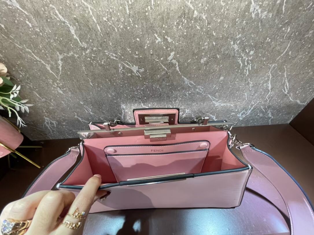 Fendi Peekaboo Cut Medium soft nappa leather bag 8BN340 PINK