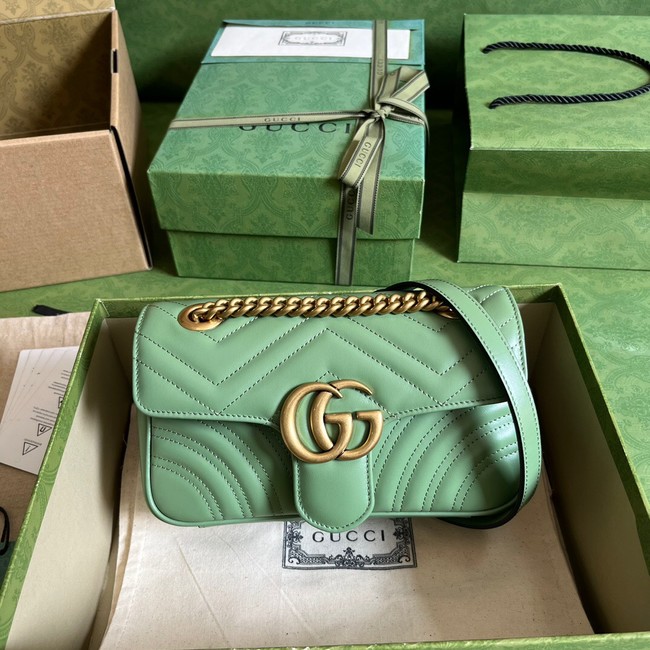 Gucci GG Marmont matelasse mini bag 446744 Sage green