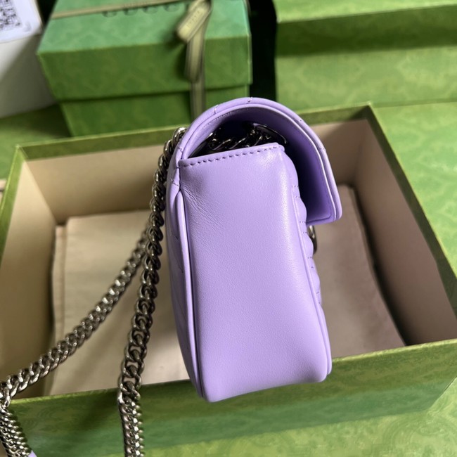 Gucci GG Marmont matelasse shoulder bag 447632 Lilac