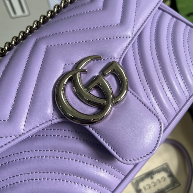 Gucci GG Marmont small shoulder bag 443497 Lilac